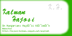 kalman hajosi business card